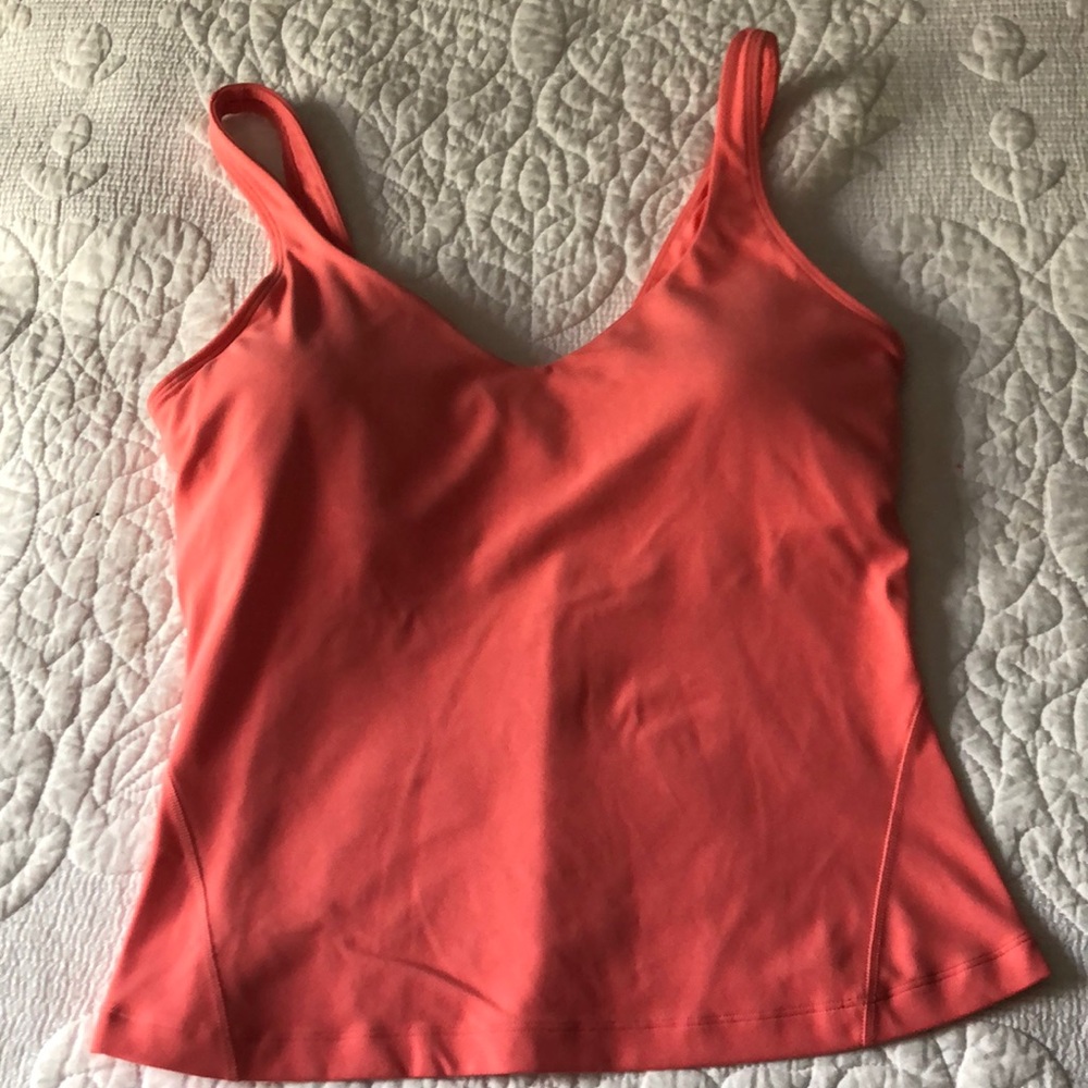 Lululemon shelf bra crop top (6) pink UEC